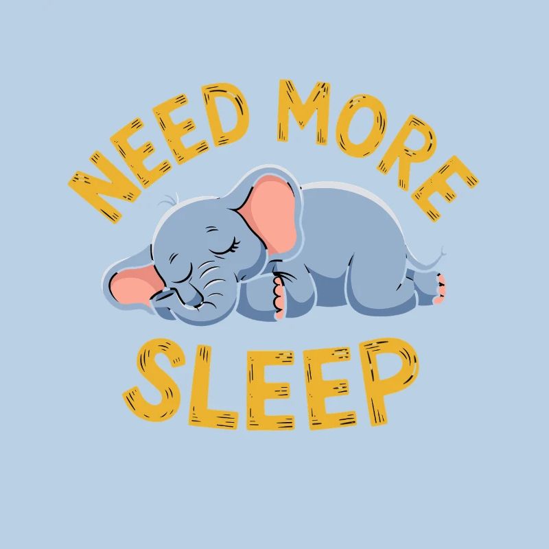 manque de sommeil éléphant mignon compagnon pour