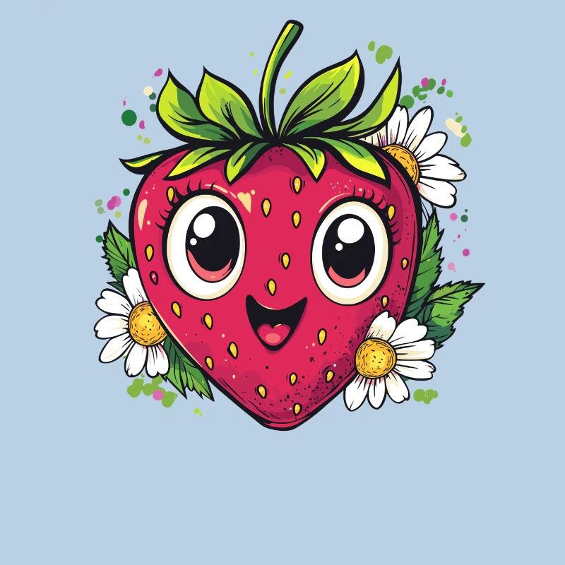 Erdbeere mit Gänseblümchen