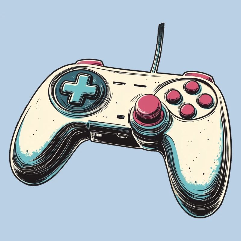 Gamepad, Gamepad, Controller-Logo und Joystick
