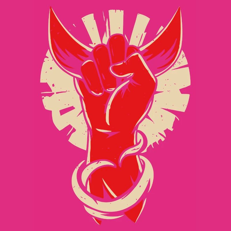 Devil horns hand