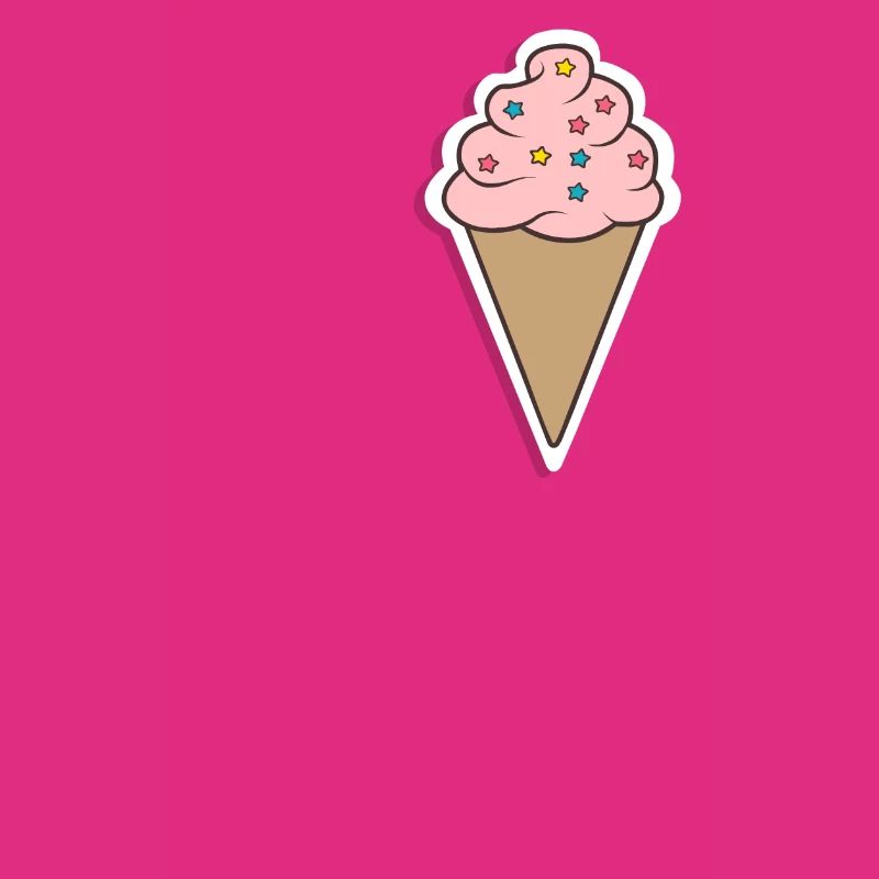 Idée de cadeau de crème glacée douce logo été crème glacée
