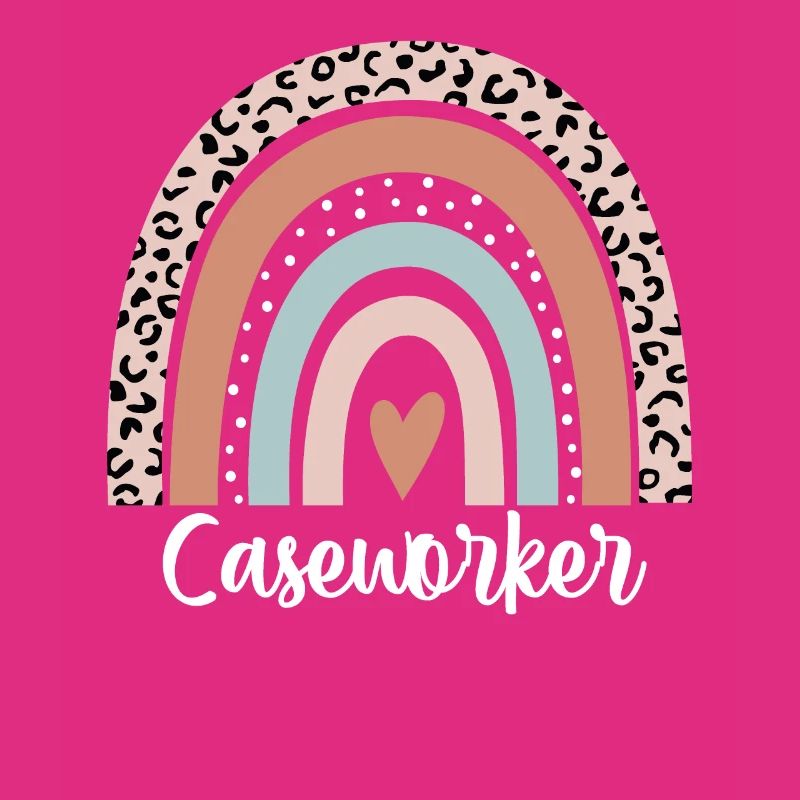 Caseworker Rainbow Leopard Funny Caseworker