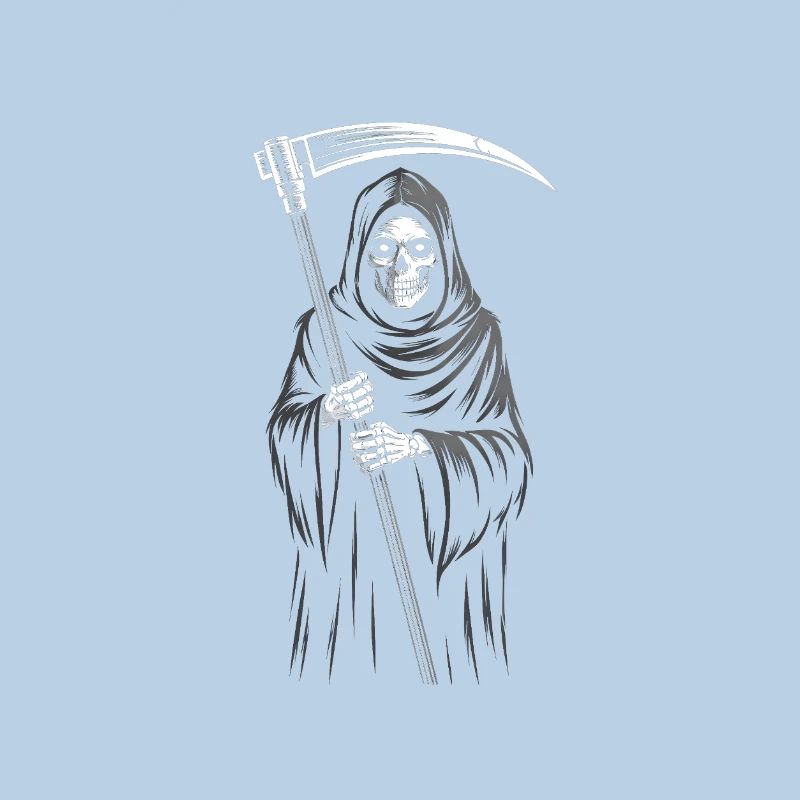 Sensenmann - Atemberaubendes Skelett Zeit Zitat