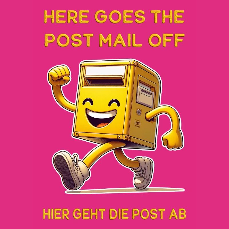Here goes the post mail off. Hier geht die Post ab