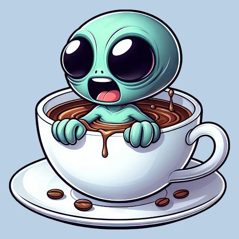 Alien Alien Coffee Drinker Caffeine
