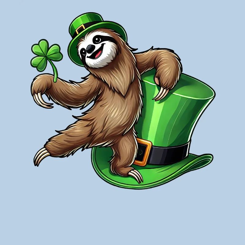 Pingouin de la Saint-Patrick avec trèfle et