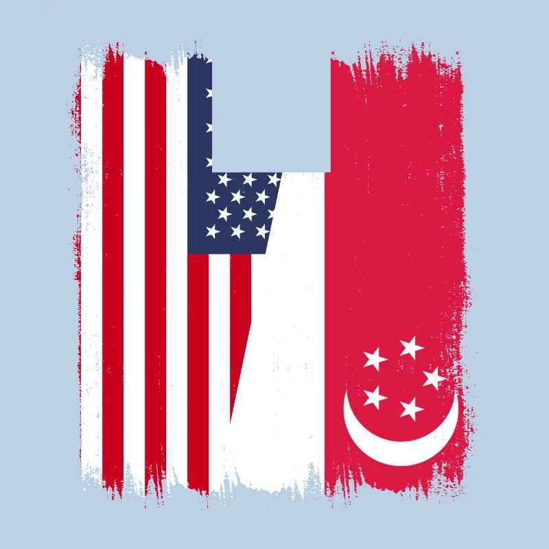 Drapeau américain de Singapour