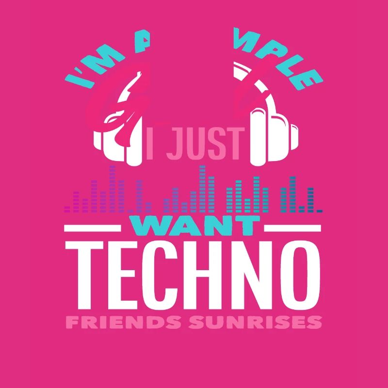 Techno Lover Einfache Mädchen Freunde