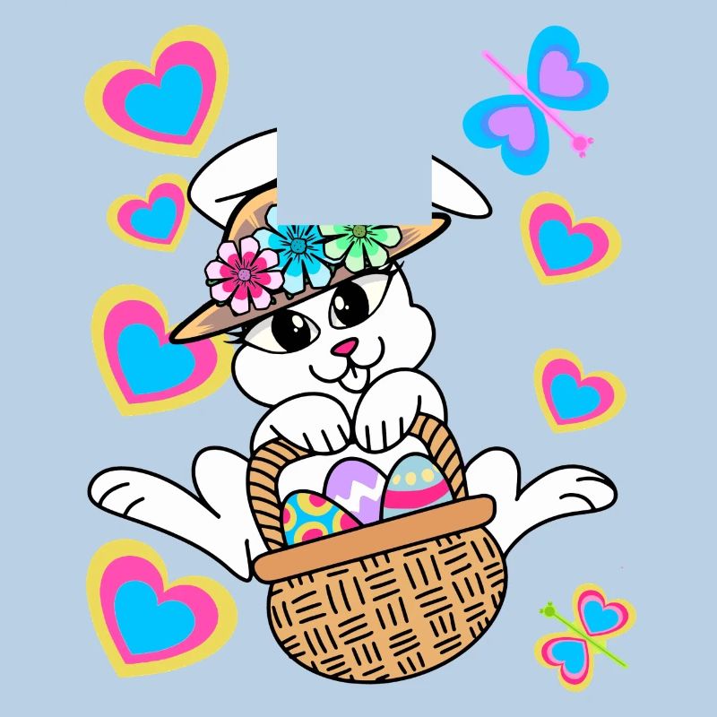 Retro Easter Bunny Bunny Bunny Rabbit Eggs