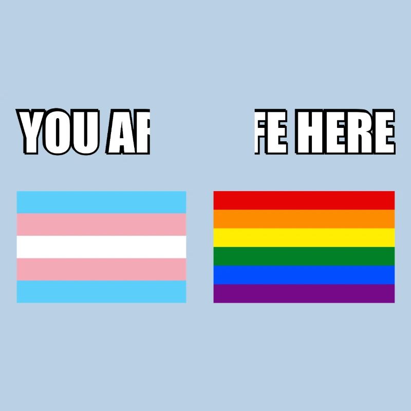 Vous êtes en sécurité ici Drapeaux de signalisation LGBT