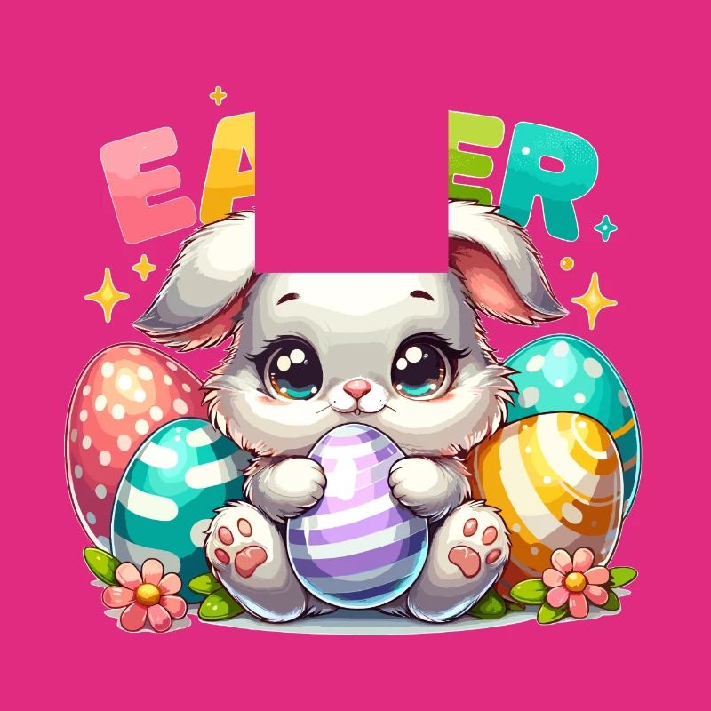 Happy Easter - Easter Bunny Illustration