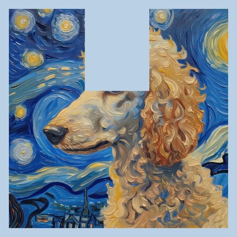 Caniche Van Gogh cadeau