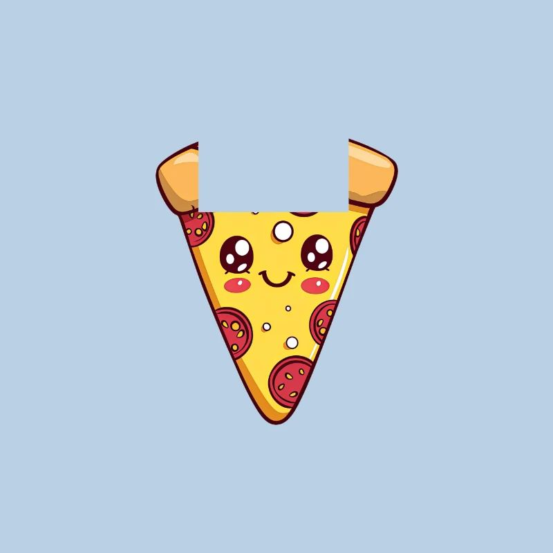 Drôle de visage de pizza