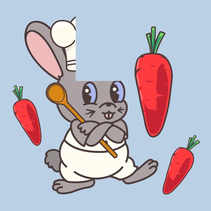 Rabbit Rabbit Turnips Kitchen Chef Cooks Cook