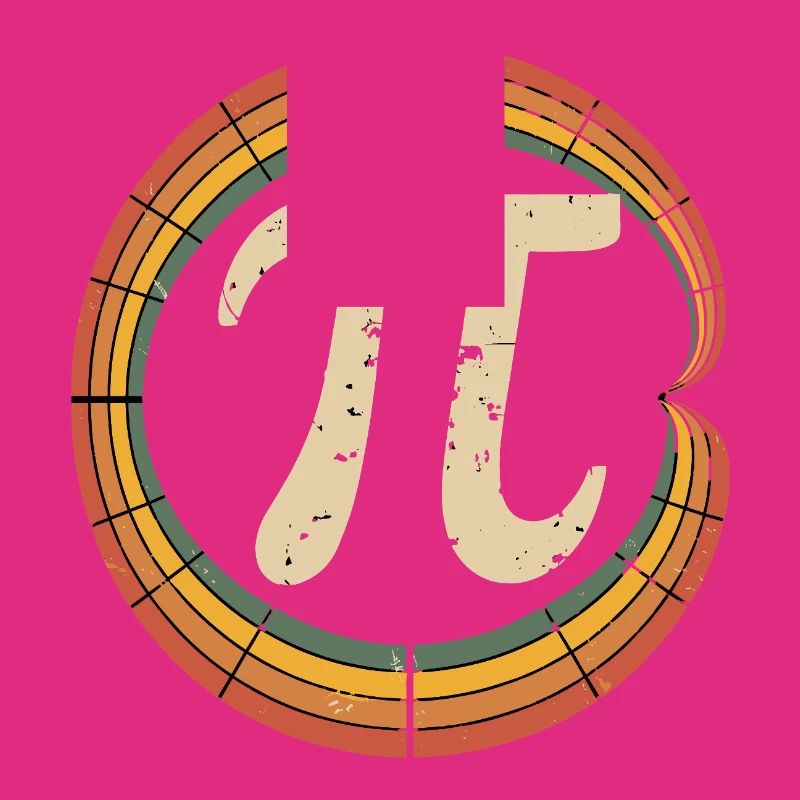 Retro Pi Symbol Design for Pi Tag