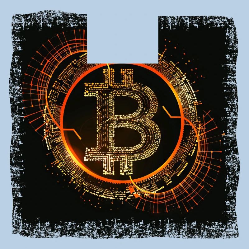 Bitcoin Digital Grunge Circuits