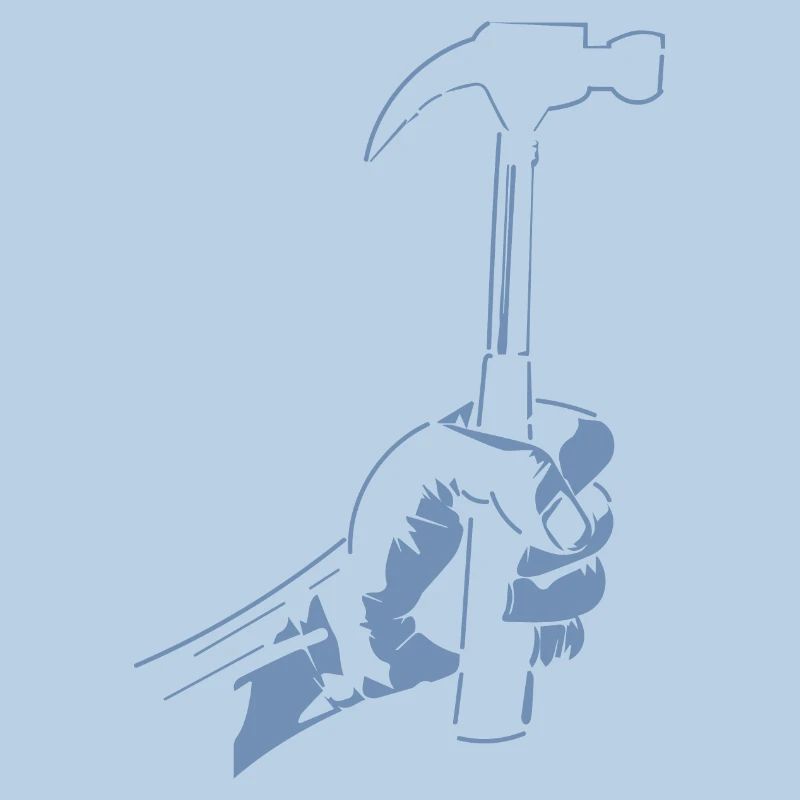Zimmerer Hammer Silhouette Minimalistisch