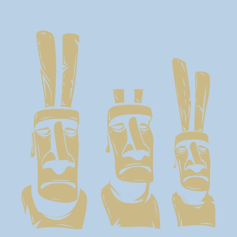 Easter Island Moai - Easter Bunny - Easter - Gift