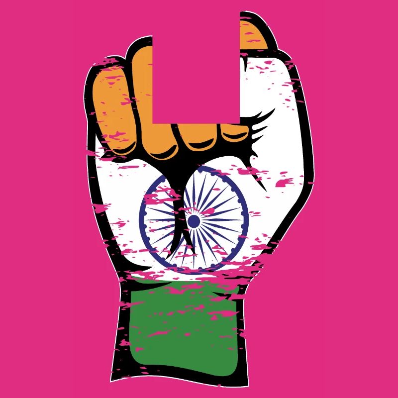 Poing de drapeau de l’Inde utilisé
