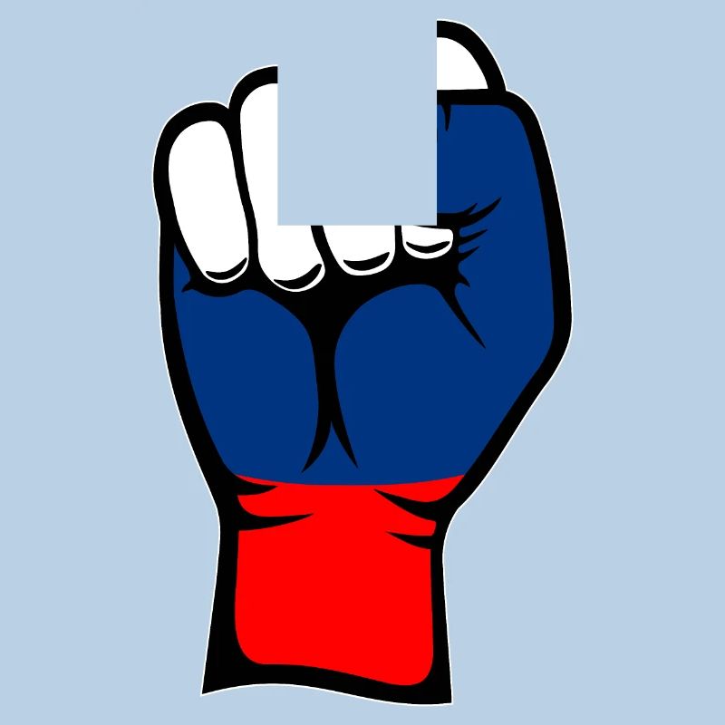 Poing du drapeau de la Russie