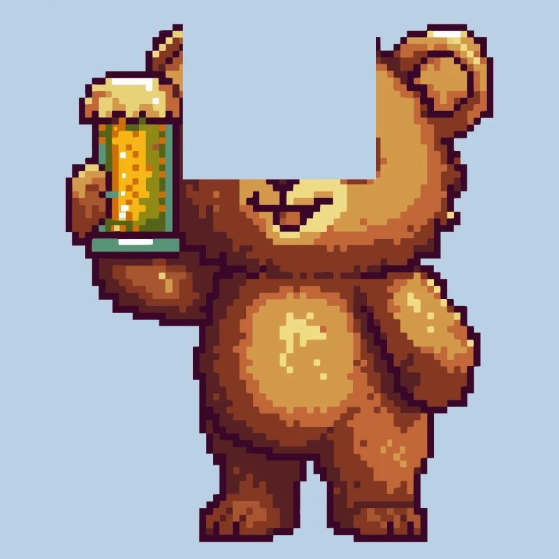 Bear Beer Pixel