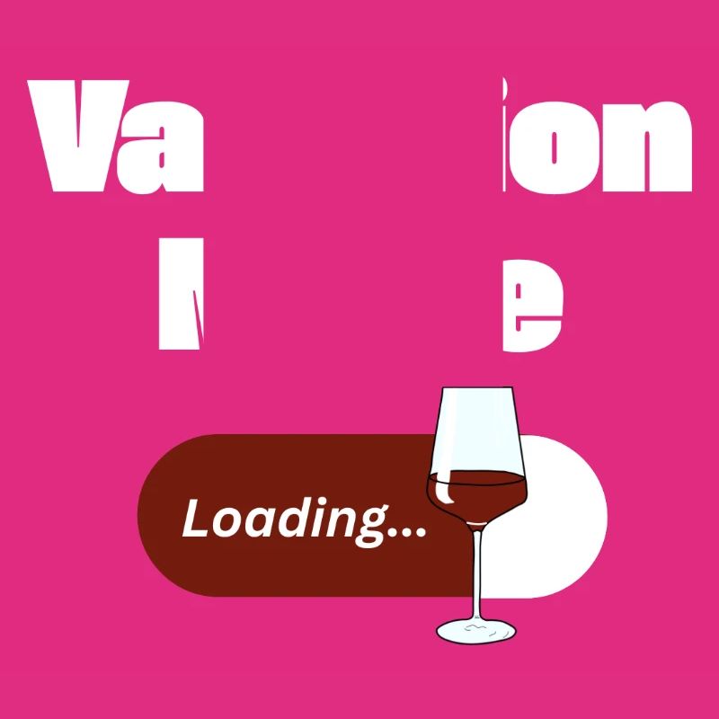 Vacation Mode On – Wine with Loading Bar (light)