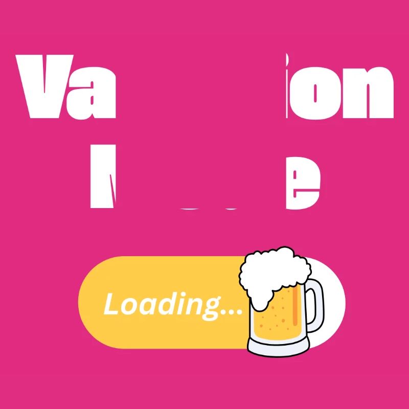 Vacation Mode On – Bier mit Ladebalken (hell)