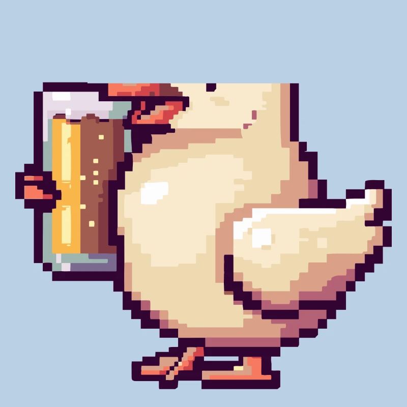 Taube Vogel Bier Pixel