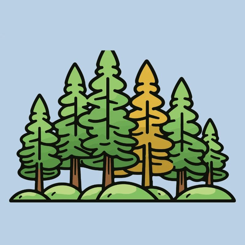Forest Landscape Trees Nature