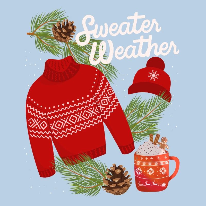 Sweater-Weather, lustiger Spruch, Winter, Pullover