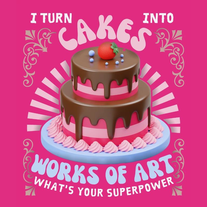 Bake cake, cake, baker, funny saying