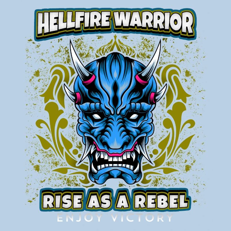 Teufel-Satan, Spruch Hellfire Warrior, Comic-Stil