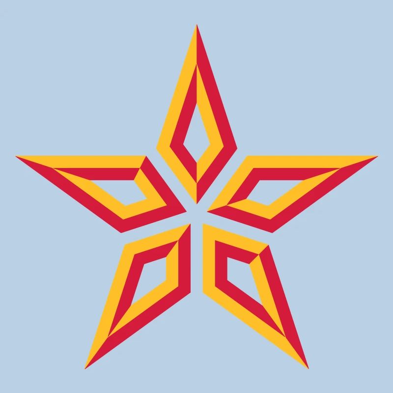Star Design (Five-Pointed / Yellow Red)