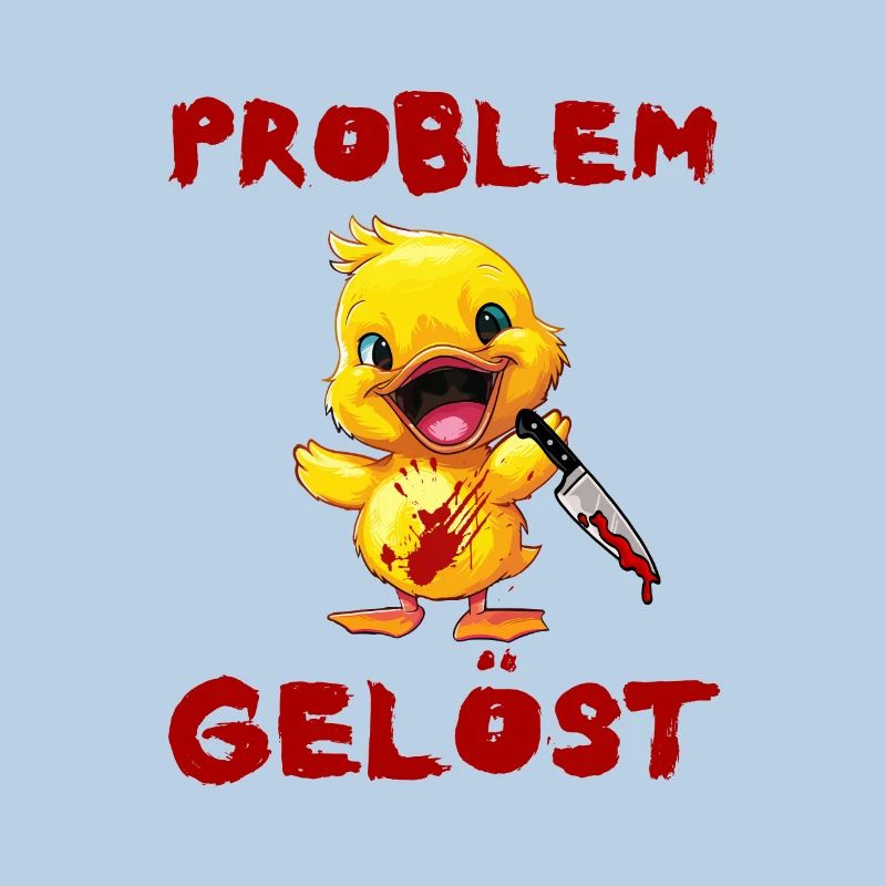 Problem solved - Duck with knife Halloween