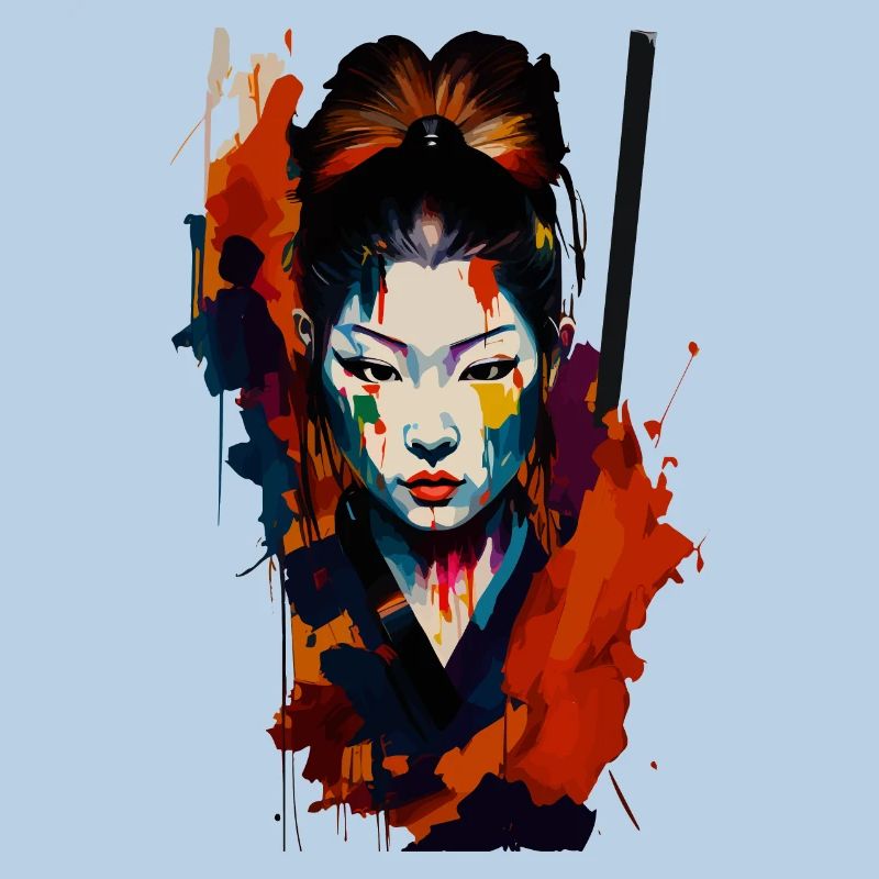 Guerrier samouraï – Splash Art flashy