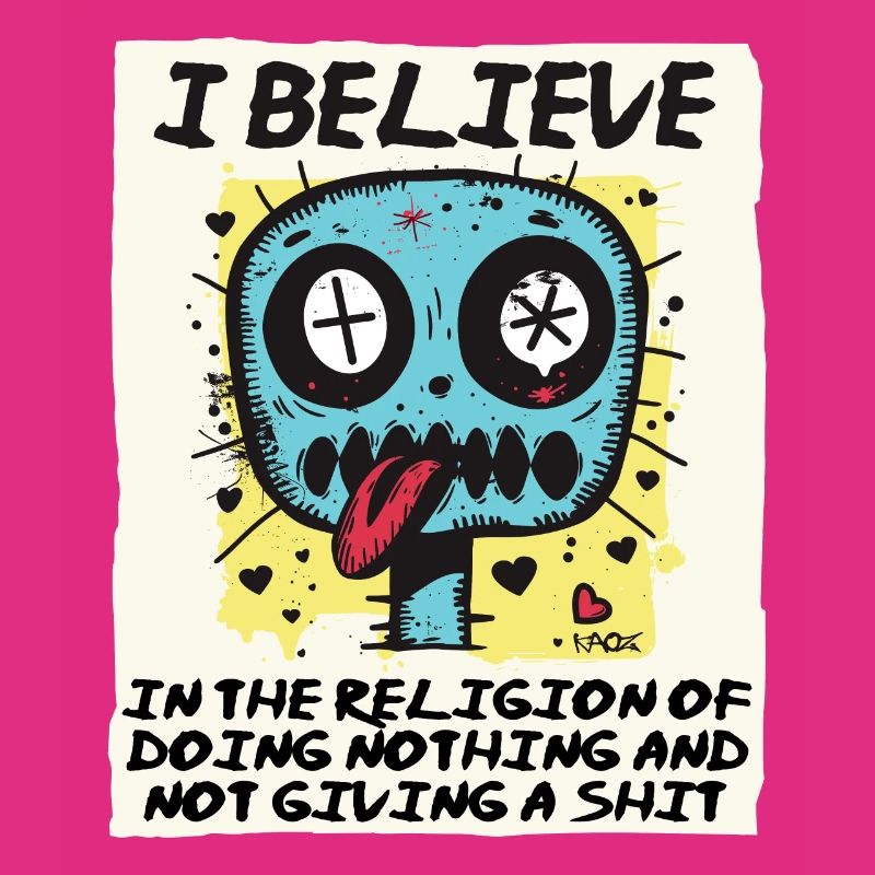 Religious believer doing nothing
