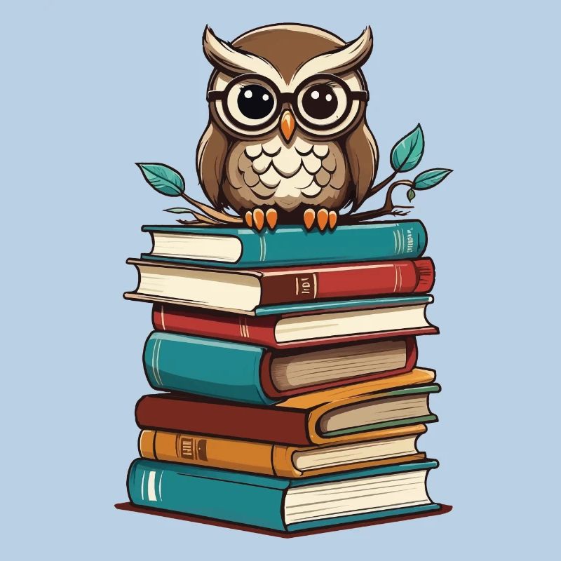 Bücher Eule Leseratte Süße Buch Illustration