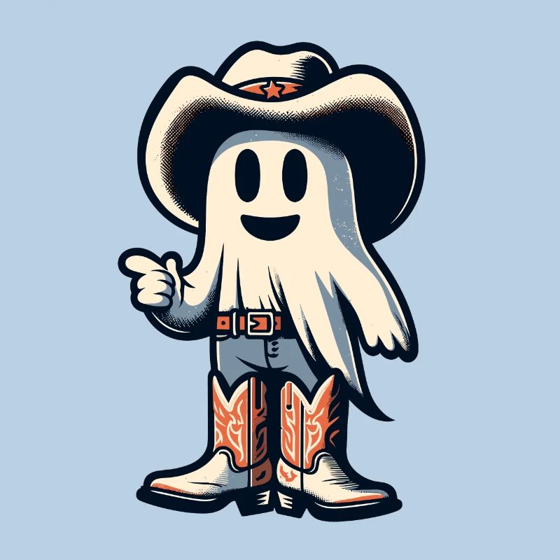 Funny Cowboy Ghost Hunter Hat Boots Halloween