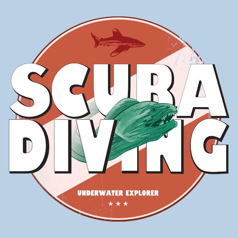 Scuba Diving Patch Logo mit Muräne