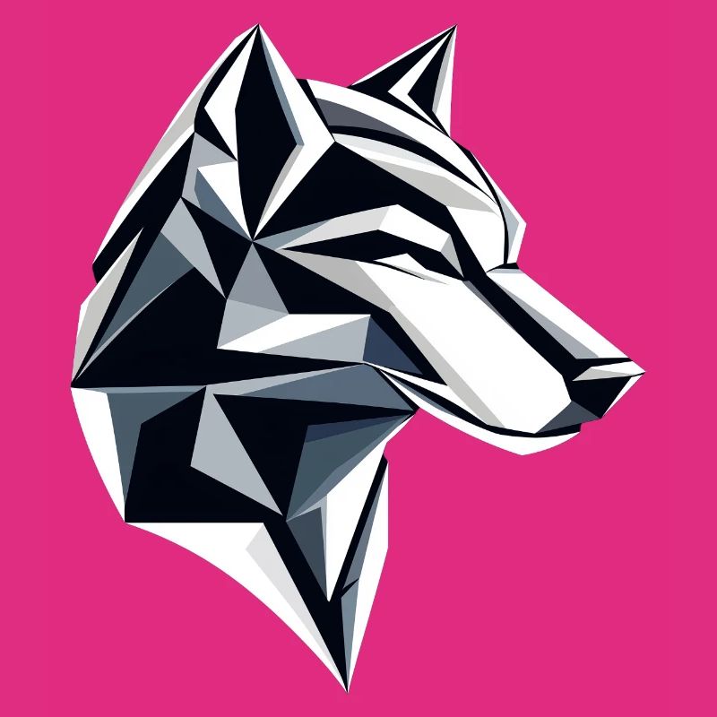 Conception de logo Wolf I Low Poly Art