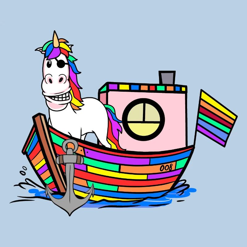 Regenbogen Einhörner Seemänner Regenbogenfahne