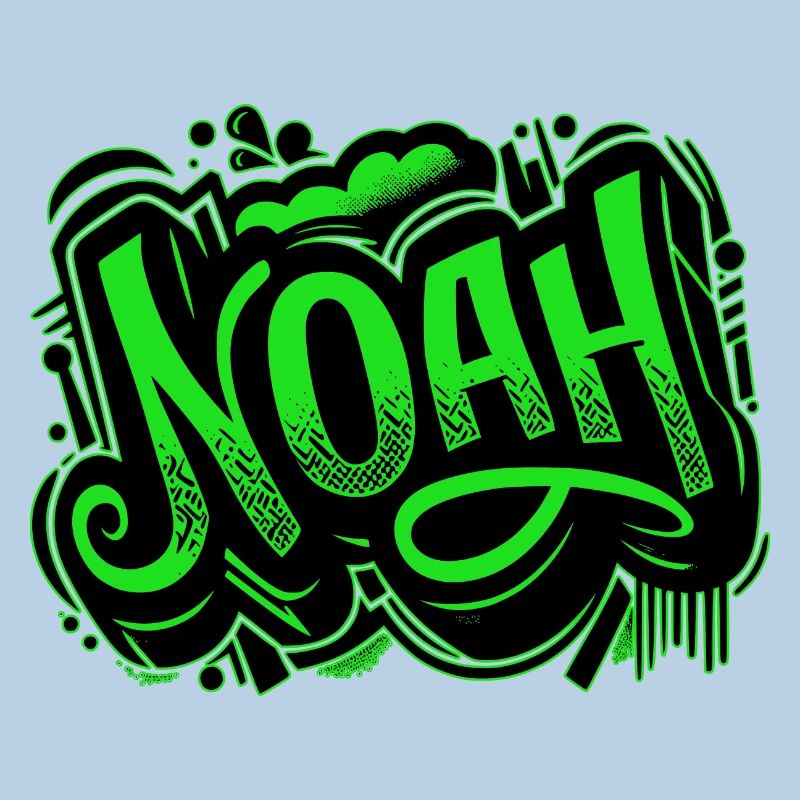 Noé Nom Graffiti Vert