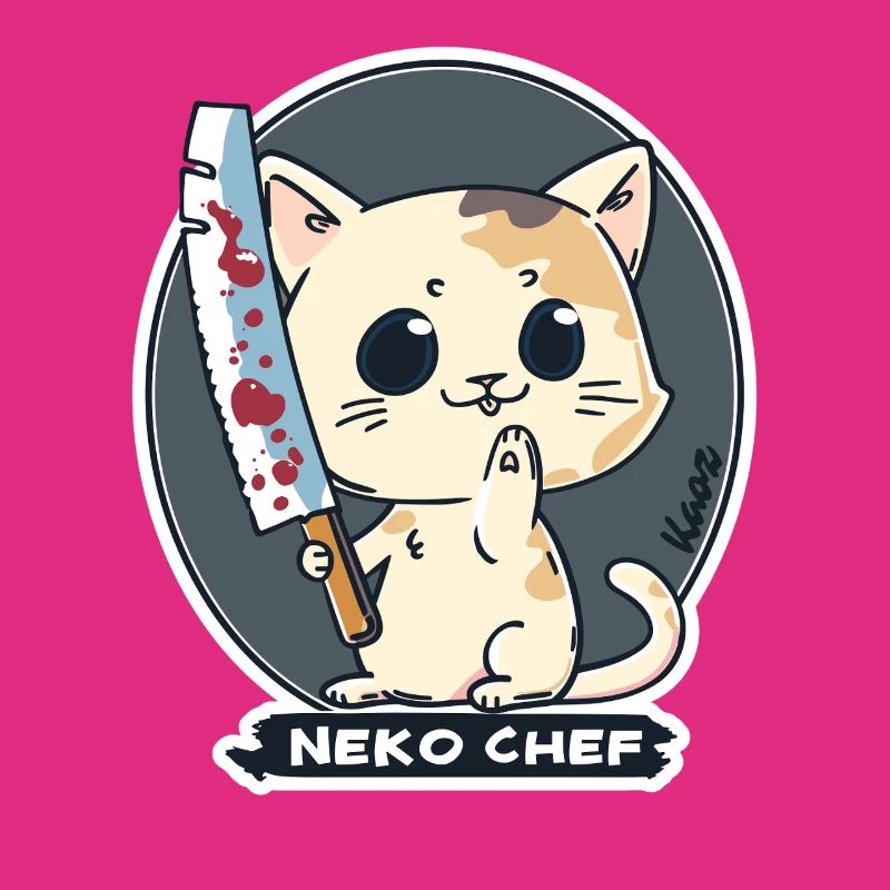 Neko Chef - Chat effronté avec couteau de chef