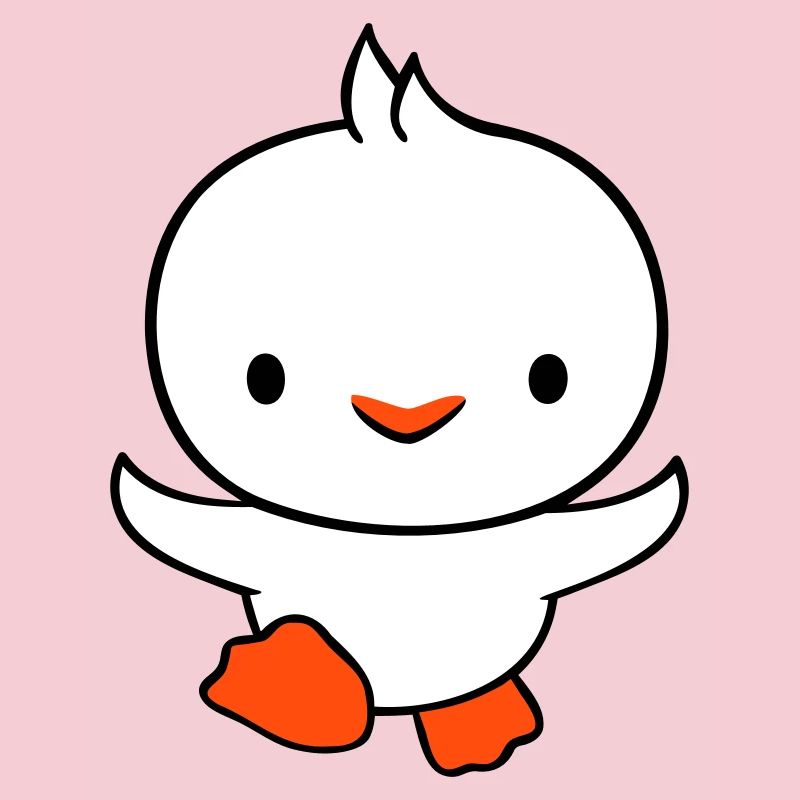 Duck running fast wants to fly cute flutter