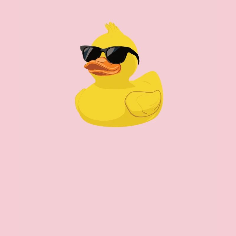 Rubber duck with sunglasses, Cool duck