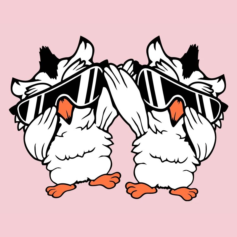 2 hiboux Dabbing Dab Danse Pose Geste Lunettes de soleil