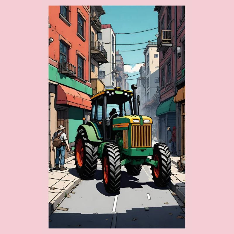 Traktor auf Bauernprotest