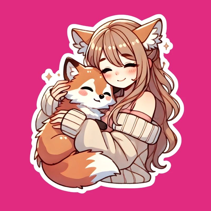 Mädchen mit Fuchs