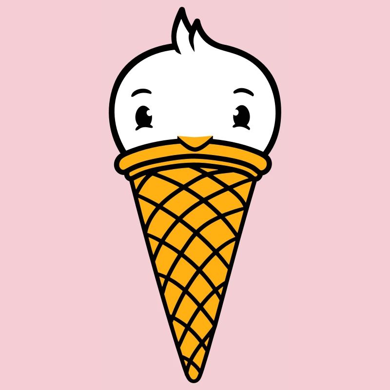 Vogel Eis Waffel Waffeleis Kugeln Eiscreme Eistüte