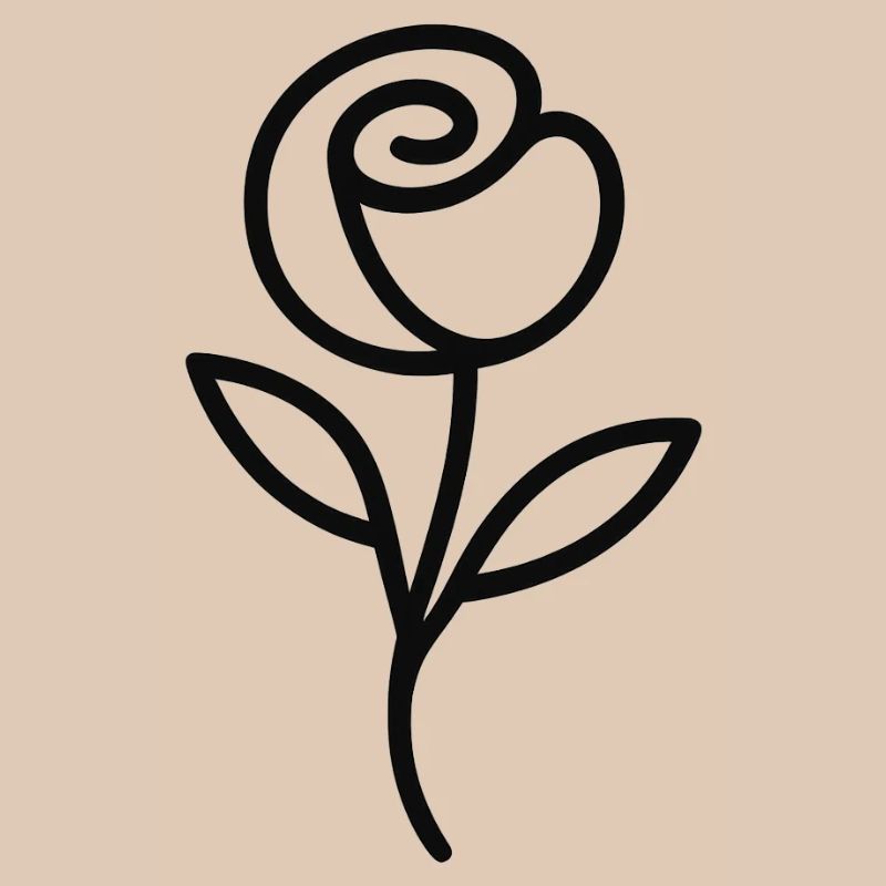 Schlichte Rose - Geschenkidee Muttertag